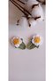 Snap Fastener - Cute Daisy Hairpin (GREEN BASE) Niche Hair Accessory Reflecting Your Hair Style 1 Pair - 5