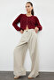Bordo Süper Crop Basic Triko Hırka TWOAW24HI00419 - 2