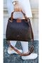 Brown Brown Braided Women's Hand and Shoulder Bag