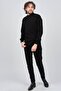 Men's Half Turtleneck Plain Sweater 6091024 Black - 2