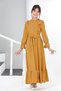 Girl's Aerobin Linen Fabric Long Dress - 6