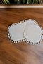 2 Color + 6 Colors Available Bath Mat Post Plush Pompom Fringed Non-Slip Carpet 50X80+40X50 - 2