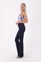 Extra Narrow Fit Mid-Waisted and Spanish Long Skinny Jeans Women's Denim Trousers Navy - 5