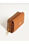 Women's Tan Small Size Snap and Zipper Closure Wallet - 2