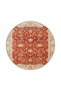 Orange Multicolor Framed Floral Lozenge Patterned Woven Base Rug and Washable Rug Aloha83 - 4