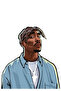 Tupac Sticker Motor, Helmet, Laptop, Car Sticker 13X9 cm