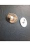 Button Special Design Bottom Footed 3 cm Strap Plated Light Gold Metal Button 5 Pieces - 2