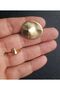 Button Special Design Bottom Footed 3 cm Strap Plated Light Gold Metal Button 5 Pieces