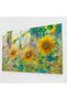 Sunflower Pointillism Glass Print - Pointillism, Glass Print, Glass Art, Home Decor