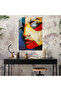 Geometric Impressionist Glass Wall Art, Classicism+Popart, Combine Pop Art with Classicism - 2