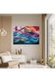Abstract Waves Pointillism Glass Print - Pointillism, Waves, Modern Art, Glass Art - 3