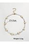 Crimping Stone Cream Starry Pearl Gold Detailed Crystal Necklace - 2