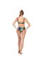 Ringed Top Bikini Set Black Patterned - 4