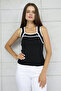 U Striped Striped Collar Thick Strap Summer Women's Knitwear Blouse Undershirt - 3