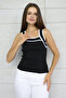 U Striped Striped Collar Thick Strap Summer Women's Knitwear Blouse Undershirt - 4