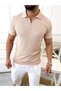 Polo Collar Zippered Lycra Breathable Soft T-Shirt - 5