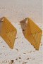 Elegant Striped Vintage Gold Women's Earrings - 4