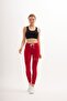 White Line Detailed Flexible and Recovery-Friendly Sweatpants Sports Leggings Red - 2