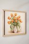 Painting Orange Tulips in a Vase with Wooden Frame, Hand Drawn, Watercolor Tulip - 2