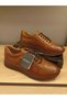 men's shoes casual skin leather tan sneakers Lace-up H1081 - 3