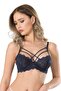 الدانتيل الوترية حمالة الصدر Underwire Bralette الأزرق الداكن