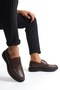 100% Genuine Leather, High-Sole, Men's Loafer Shoes - 3