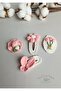 Special 4-Piece Pink Set Snap Niche Hair Accessories - 2