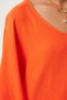 Women's Orange Muslin V Neck Top Baggy Pants Suit Fn03194 - 3