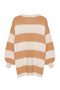 Mink Soft Textured Thessaloniki Knitwear Striped Sweater Tctaw25Ak00016 - 7
