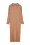 Camel Comfortable Fit Collar Zipper Basic Knitwear Dress Tctaw25Eb00013 - 6