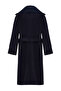 Navy Blue Oversize Knitwear Wool Coat - Detachable Inside, TWOAW25KB00021 - 7