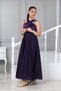 Girl's Evening Dress with Fixed Glitter Fabric Lining Graduation Gown - 5