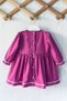 Violet Purple Baby Girl Dress with Lace Collar and Water Stone Detail - 2