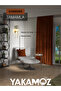 Velvet Appearance Brick Color Island Background Curtain Extra Strength Velvet Touch Series - 6