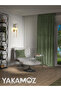 Velvet Appearance Green Island Background Curtain Extra Strength Velvet Touch Series - 2