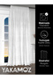 Velvet Appearance White Color Island Background Curtain with Extra Strength Velvet Touch Series - 3