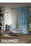 Velvet Appearance Nile Green Island Background Curtain with Extra Strength Velvet Touch Series - 2