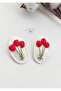 Red Balloon Buckle - Niche Hair Accessory (1 Pair) - 4