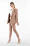 Beige Classic Collar Jacket Set -0106309 - 3