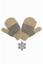 Children's Soft Textured Striped Knitwear Snow Gloves 3-6 Years