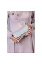 Silver Glitter Evening Dress Portfolio Clutch Bag - 3