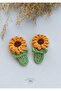 Snap Closure Sunflower 4 Cm Niche Hair Accessory Hairpin 4 Cm (1 Pair) - 2