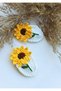 Snap Closure Sunflower Hairpin - Niche Hair Accessory Reflecting Your Blonde Hair Style (1 PAIR) - 3