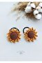 Sunflower Amigurumi Rubber Buckle Niche Hair Accessory (1 Pair) - 2