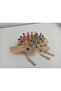 Nine Wooden Color Matching Hedgehog Plug-Out Toy - Educational and Handmade - 2