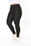 Plus Size Women's Extra Black High Waist Diving Fabric Tights - 2