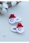 Christmas Snowman Series Niche Hair Accessory Snap Clasp No:3 (1 PAIR) - 3