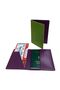 Acar Mira Thermo Leather Double Color Passport Holder Passport Case Travel Wallet Green-Purple - 4