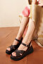 , Women's Genuine Leather Heeled Sandals 141992Z61001 Brown - 2