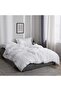 Flounced 4 Piece Duvet Cover Set Double 160X200 cm Natural Cotton Soft Fitted Sheet Comfortable - 2